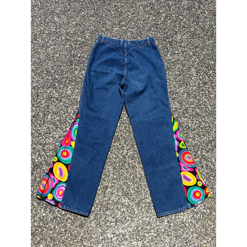 Vtg 70s Brittania Classic Bell Bottom Flared hippie Jeans 12 28x32 12” Flare - Picture 5 of 7